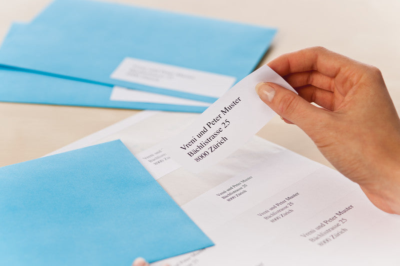 Q-CONNECT Drucketiketten, 105 mm × 57 mm, weiss, Papier, permanent, Packung: 100 Blatt (1000 Etiketten)