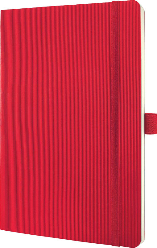 Sigel Notizbuch, A5, liniert, Fadenheftung, Softcover, 194 Seiten, 80 g/m² – rot