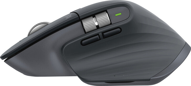Logitech MX Master 3S – Maus – Kabellos (Bluetooth/2,4 GHz), 8000 DPI, Rechts, Graphit