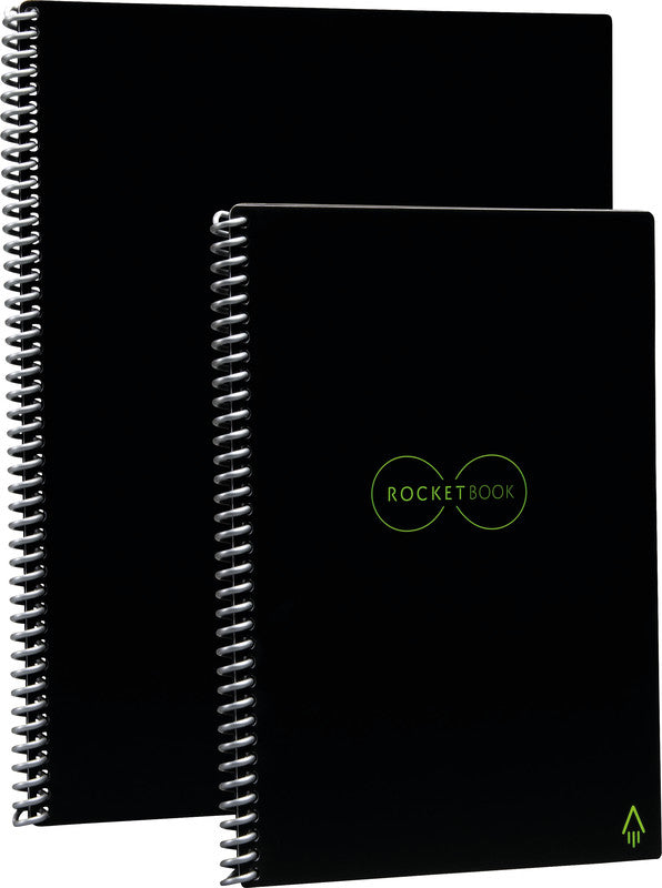 Rocketbook Notizbuch, Spiralbindung, Hardcover, 32 Seiten, 90 g/m² – türkis, für Rocketbook App