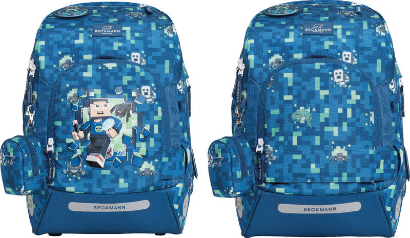 Beckmann Active Air FLX – Schulrucksack, Spider Escape, 20–25 l, für Laptop bis 15", mit Wendetasche