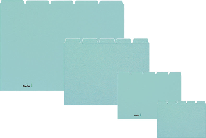 Biella Karteikarte A6 quer, blanko, blau, 450 g/m², Karteikarton – 25 Stück