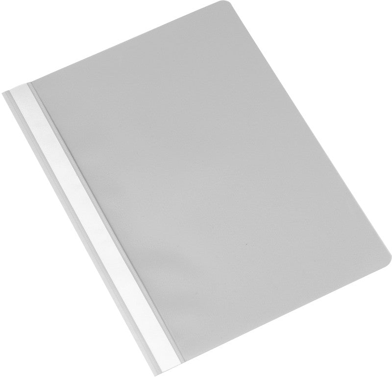 Q-CONNECT Schnellhefter – A4, Kunststoff, Grau, Beschriftungsfeld, 1 Stk.