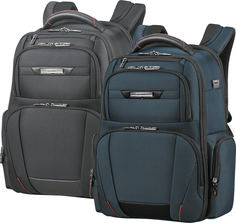 Samsonite Pro-DLX 5 3V Notebook-Rucksack – 20 l, RFID-Fach, Aufsteckfunktion, Nylon, Blau