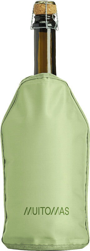 Muitomas Flaschenkühler-Tasche – 15 × 22 × 1,5 cm, Neopren, Grün, für 1 Flasche