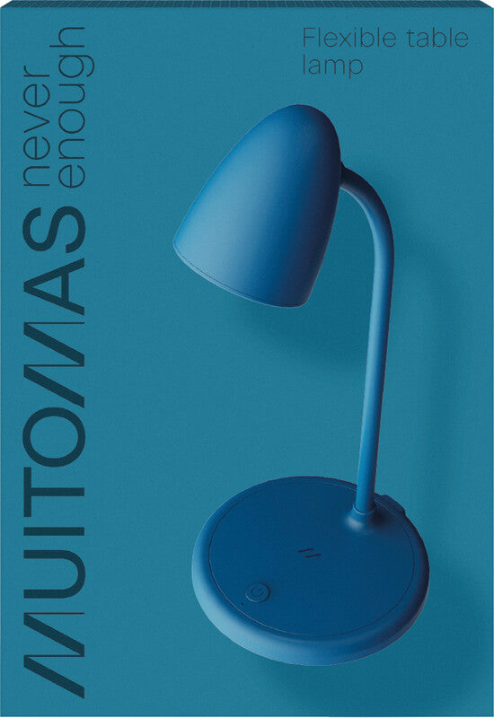 Muitomas Tischleuchte – LED 5 W, dimmbar, Touch-Dimmer, USB-C, Akku – Blau