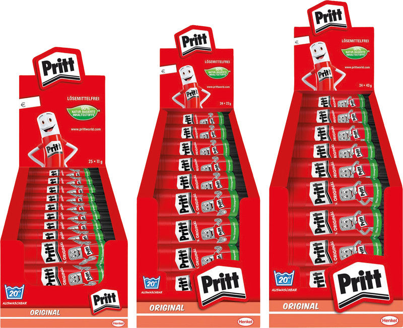 Pritt Klebestift – Stift, permanent, transparent, lösemittelfrei, auswaschbar, 11 g, für Papier, Karton, Fotos
