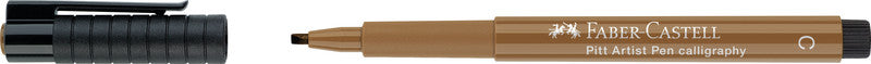 Faber-Castell Filzstifte Pitt Artist Pen Kalligraphie, Strichbreite 2,5 mm, wasserfest, 6 Farben