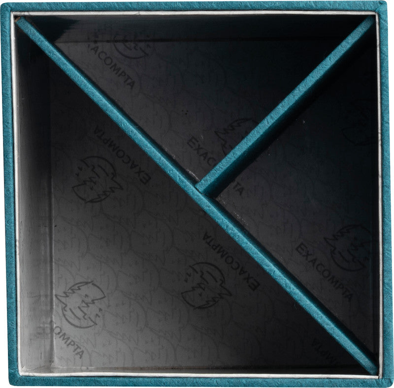 Exacompta OfficeByMe 67603E Stifteköcher – 3 Fächer, Blau, Karton, B 90 × H 110 × T 90 mm
