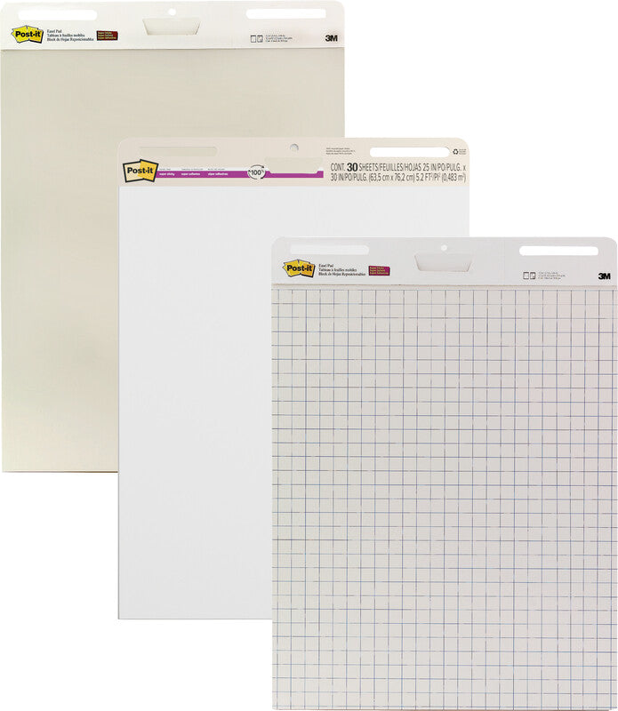 3M Post-it Flipchart-Block Meeting Charts – 63,5 × 76,2 cm, selbstklebend (Super Sticky), 30 Blatt/Block