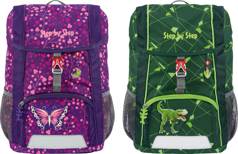 Step by Step Kindergartenrucksack-Set KID SHINE – 3-teilig – Butterfly Night Ina – mit Leuchteffekt