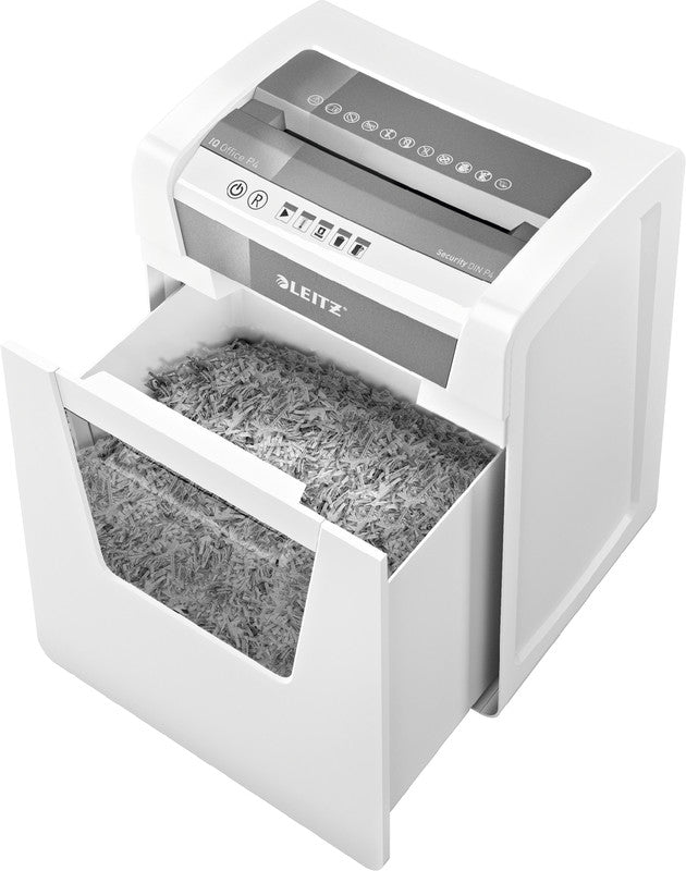 Leitz IQ Office – Aktenvernichter, DIN P-4, Partikelschnitt 4 × 40 mm, 15 Blatt, 23 l, A4