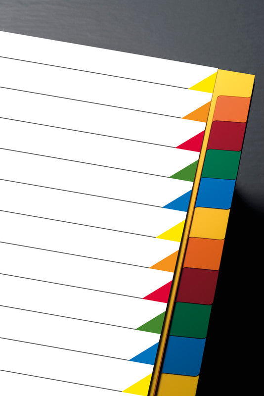 Kolma Register – A4, 20-teilig, PVC, farbig, unbedruckt, mit Indexblatt, 4-fach gelocht