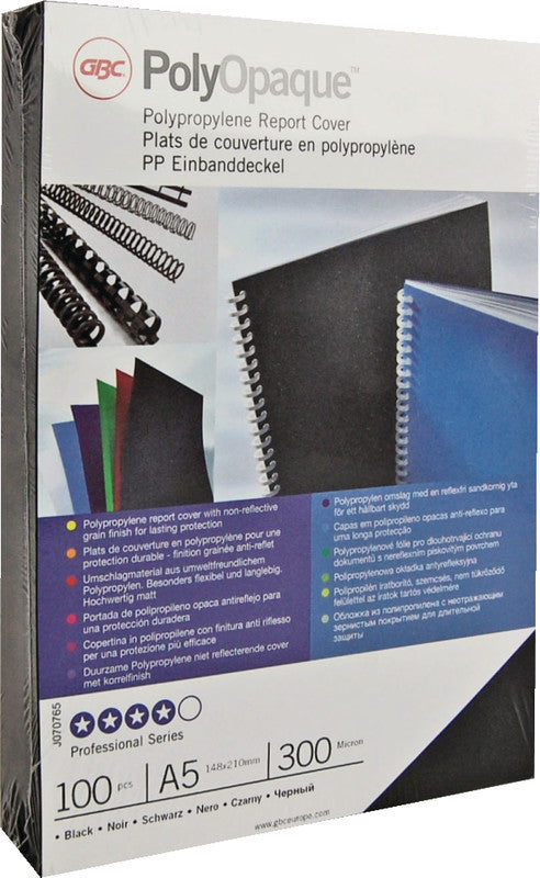 GBC Einbandfolien PolyOpaque – für A4 – weiss, Kunststoff – 100 Stk.
