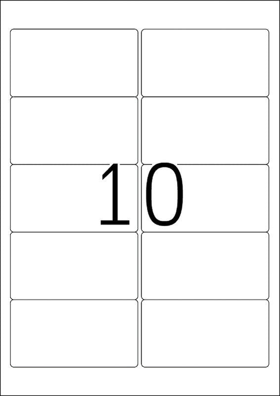 HERMA Etiketten auf Bögen, 96 mm × 51 mm, transparent, Folie, permanent, 25 Blatt (250 Etiketten)