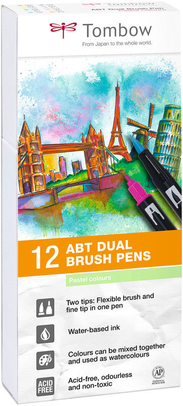 Tombow Filzstifte, 12 Farben