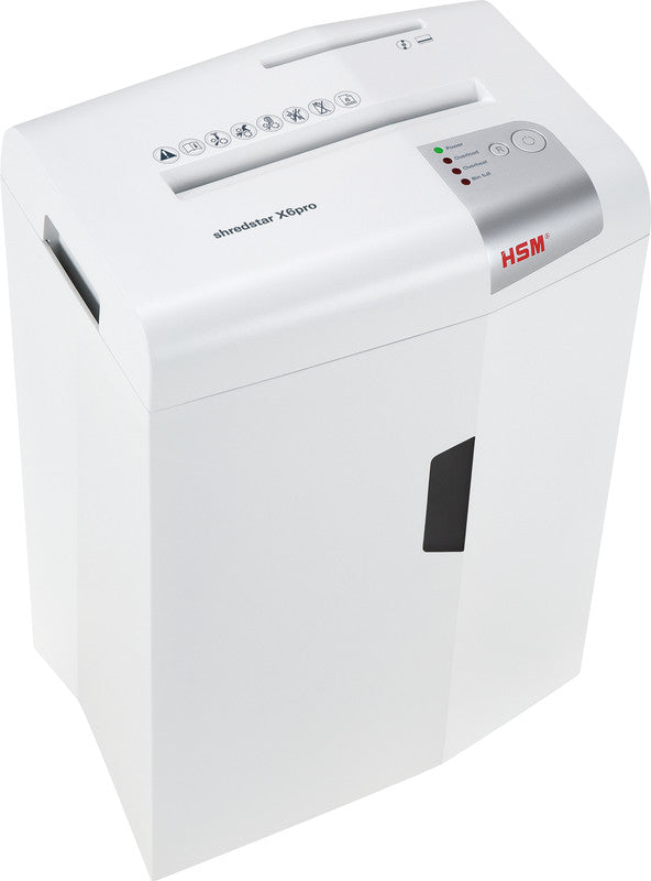 HSM X6pro – Aktenvernichter, DIN P-5, Mikroschnitt 2 × 15 mm, 6 Blatt, 20 l, A4