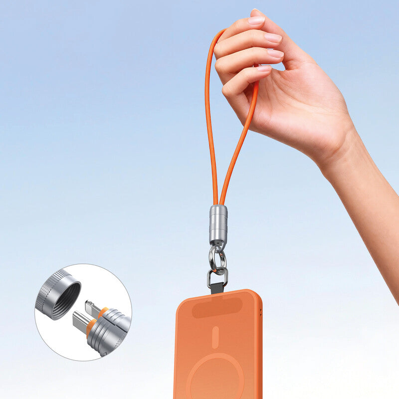 Dux Ducis Kabel – USB-C auf Lightning 0,3 m, 27 W, Orange – für iPhone/iPad