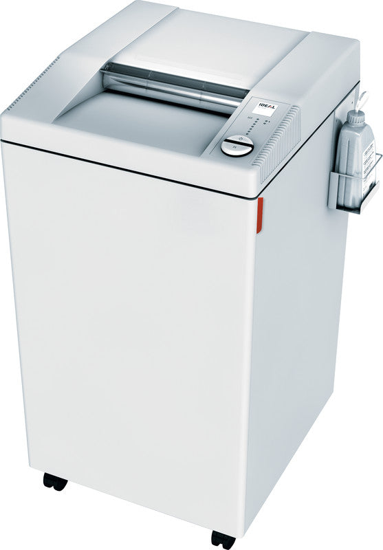 Ideal 3105/CC – Aktenvernichter, DIN P-5, Partikelschnitt 2 × 15 mm, 26 Blatt, 140 l, A3, mit automatischem Öl