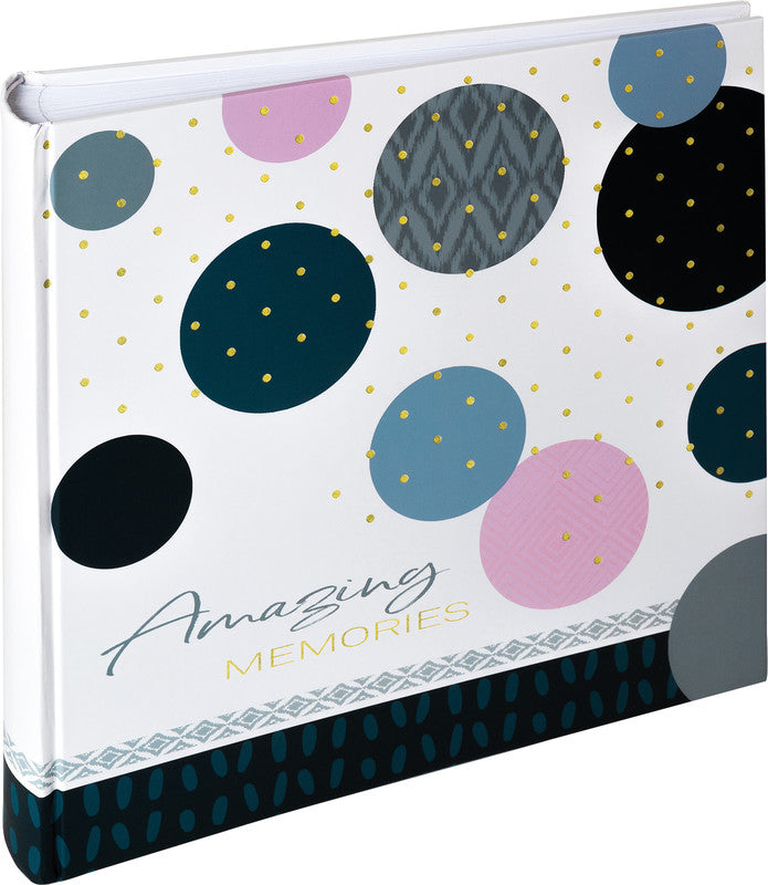 Walther Design Fotoalbum Amazing Memories – für 300 × 300 mm, blau, mit Pergaminzwischenblättern, Karton
