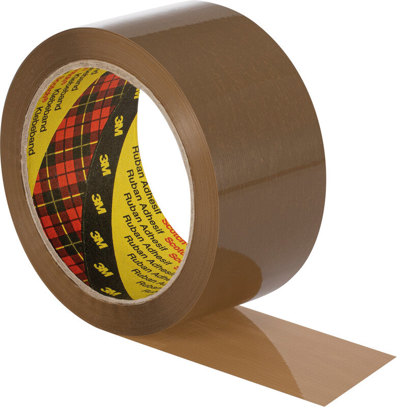 Scotch Verpackungsband – permanent, glatt, Kunststoff, 50 mm × 66 m, braun, Kern Ø 75 mm
