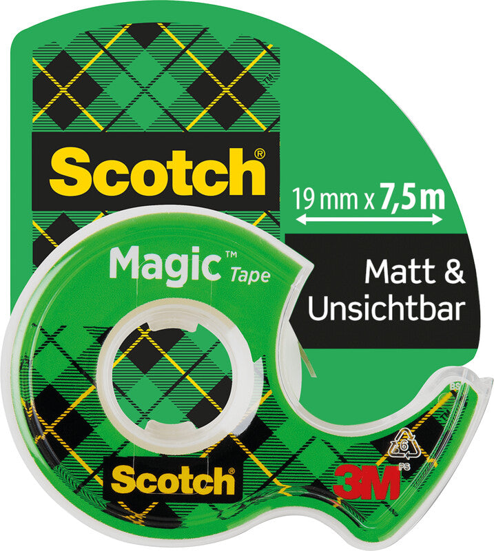 Scotch Handabroller Magic 810 – für Rollenbreite bis 19 mm, für Bandlänge bis 7,5 m, für Kern 1"