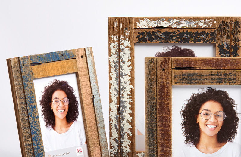 Walther Design Bilderrahmen Dupla Portrait, Holz (Tanne), Braun, 23,5 × 28,5 cm – eco:plus