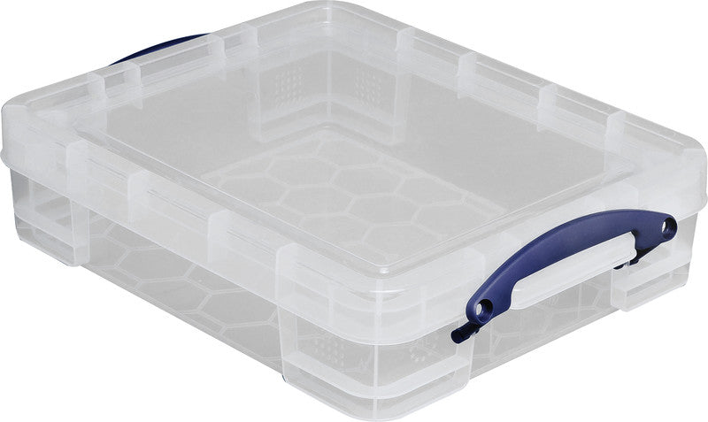 Really Useful Boxes Ordnungsbox – Kunststoff, transparent, 35,6 × 12 × 45,6 cm