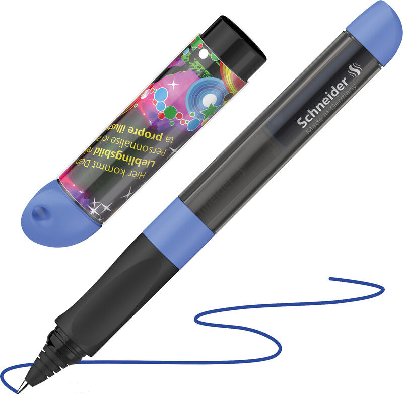 Schneider AG Schneider 4me – Tintenroller, mit Kappe, 0,5 mm, blau, für Rechts- und Linkshänder