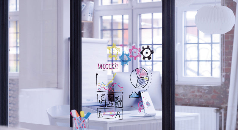 Edding Non-Permanent-Marker Glasboard 95 – Rundspitze 1,5-3 mm – Sortiert – 4er-Set – Trocken abwischbar
