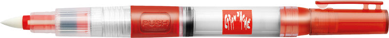 Caran d-Ache Caran d'Ache Aquarellpinsel – Rot, Synthetik, Länge 140 mm, 1er-Pack, ab 3 J., mit Wassertank, Pumpmechanik