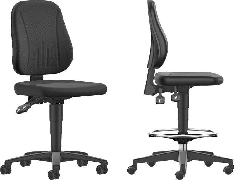 Bimos LIMBOS Unitec Bürostuhl – Integralschaum – Schwarz, arretierbare Rückenlehne, 58–85 cm