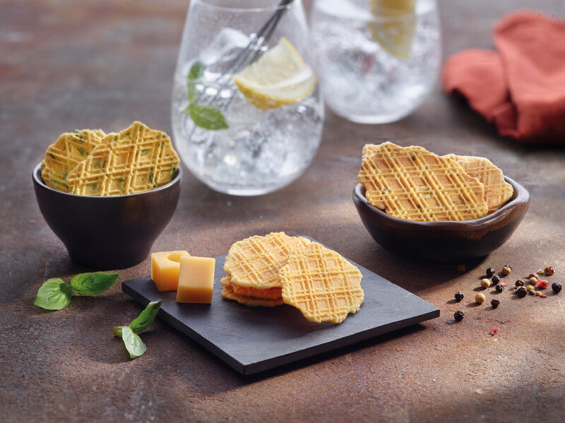 Verduijn's Waffeln – Tomate & Basilikum, Schachtel, 75 g