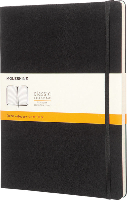 Moleskine Notizbuch Classic Collection, liniert, Leimbindung, Hardcover, 192 Seiten, 70 g/m² – schwarz