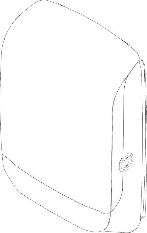 Katrin Falthandtuchspender Inclusive Medium Weiss – für Falthandtücher bis 240 mm, 301 × 445 × 142 mm