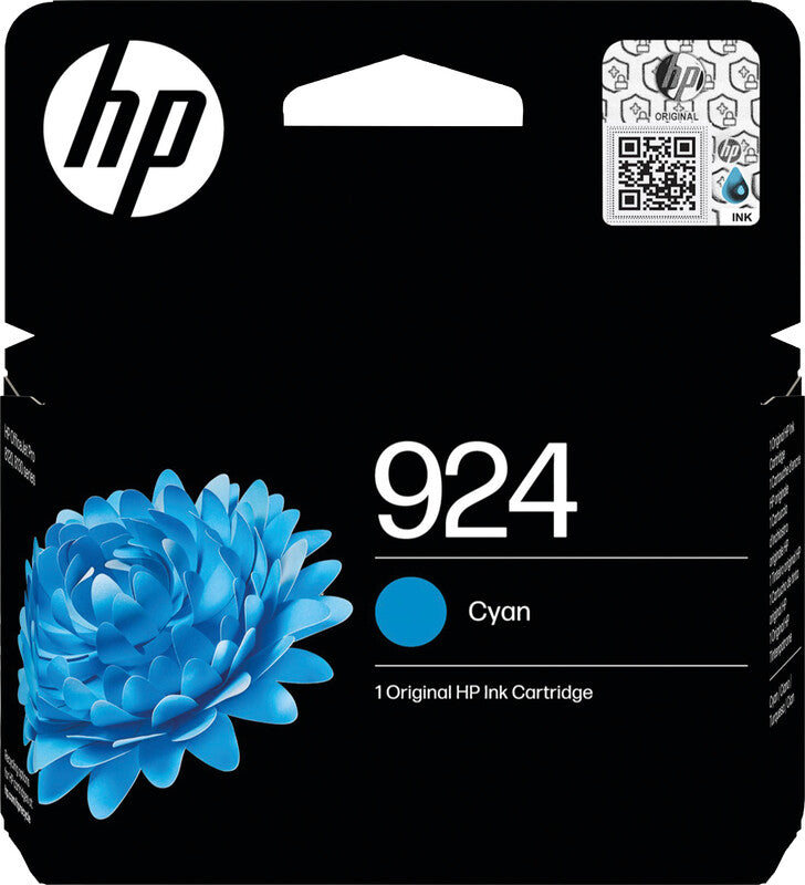 HP 924 Cyan Tintenpatrone (Original) – 400 Seiten – für OfficeJet Pro 8120e/8130e/8135e