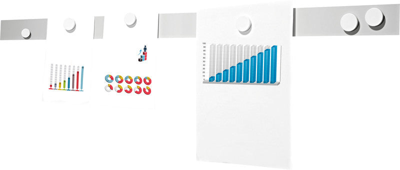 Ultra-Dex Magnetflexband – für Zuschnitt – Kunststoff, weiss, 50 × 1000 mm