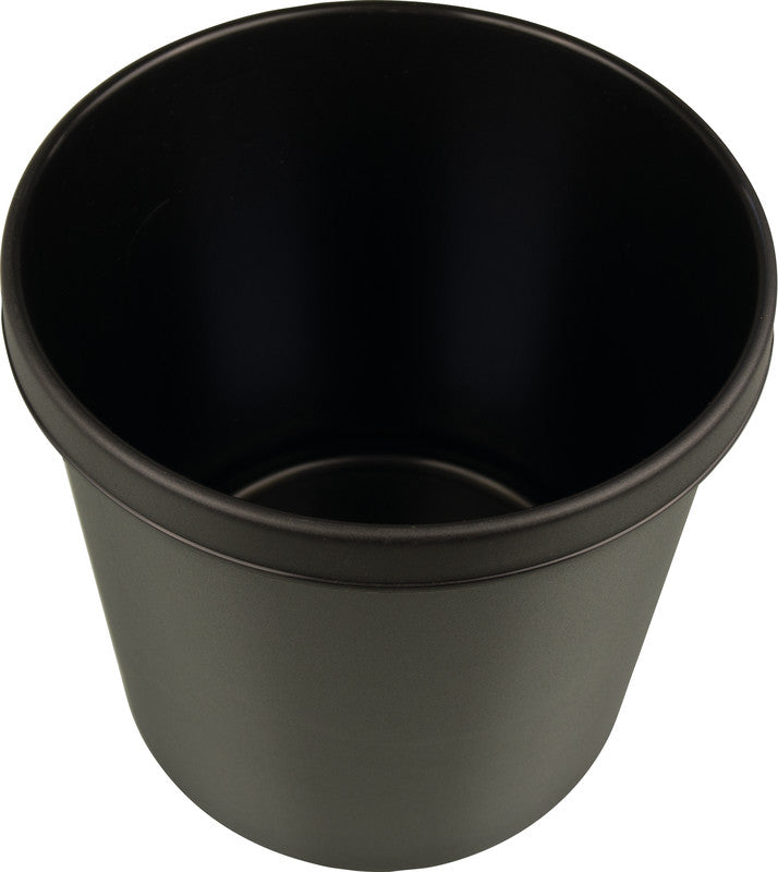Helit Sicherheitspapierkorb – 12 l – Kunststoff, schwarz – schwer entflammbar – Ø 260 × H 270 mm