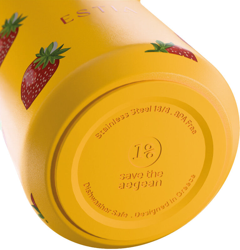 Estia Pulse Isolierflasche 500 ml – Doppelwandig 12 h Heiss / 24 h Kalt, Edelstahl, Schraubdeckel