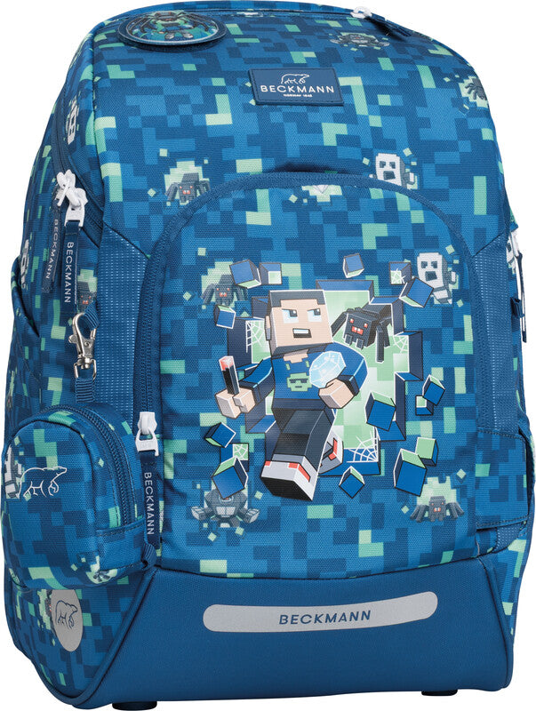 Beckmann Active Air FLX – Schulrucksack, Spider Escape, 20–25 l, für Laptop bis 15", mit Wendetasche