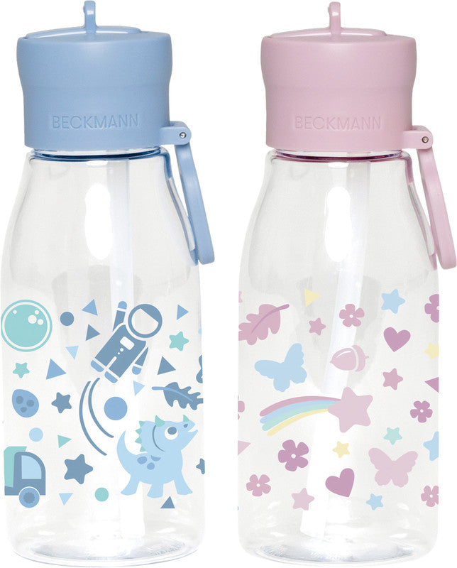 Beckmann Trinkflasche – 4 dl – Kunststoff, Druckverschluss, auslaufsicher, BPA-frei – Blau