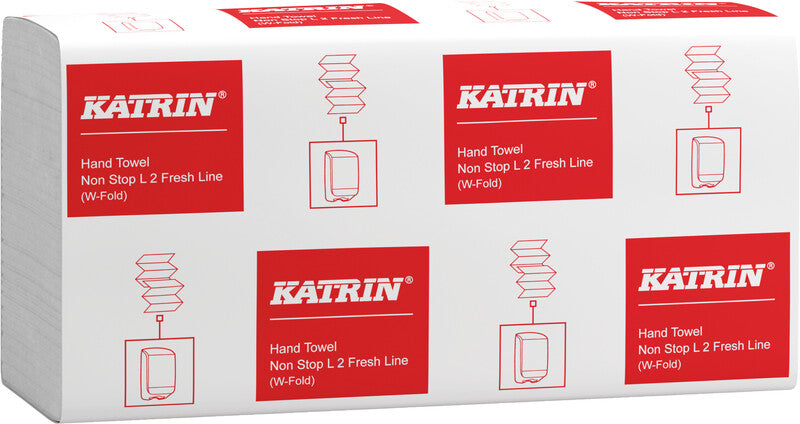 Katrin Falthandtuch – W-Falz, 2-lagig, Recycling-Zellstoff, Weiss, 203×320 mm, für Katrin Inclusive Medium