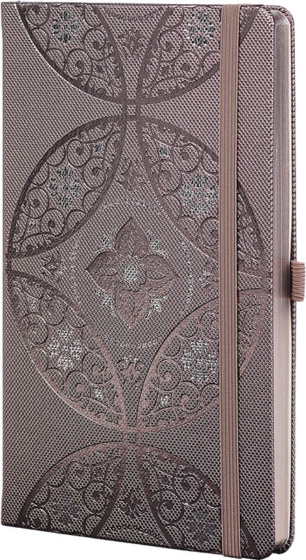 Castelli Notizbuch, 130 × 210 mm, liniert, Leimbindung, Hardcover, 192 Seiten, 80 g/m² – mehrfarbig