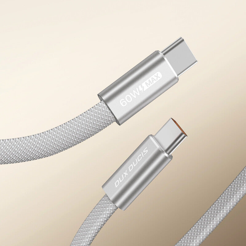Dux Ducis USB-C auf USB-C Kabel – USB 2.0 (480 Mbit/s) – 1 m – PD 60 W – Magnetisch – Grau