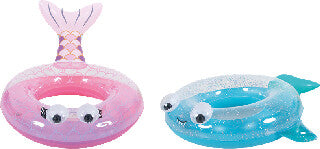 Sun club Schwimmring – Glitzer-Hai – 89 × 79 cm – ab 9 Jahren – PVC – mehrfarbig
