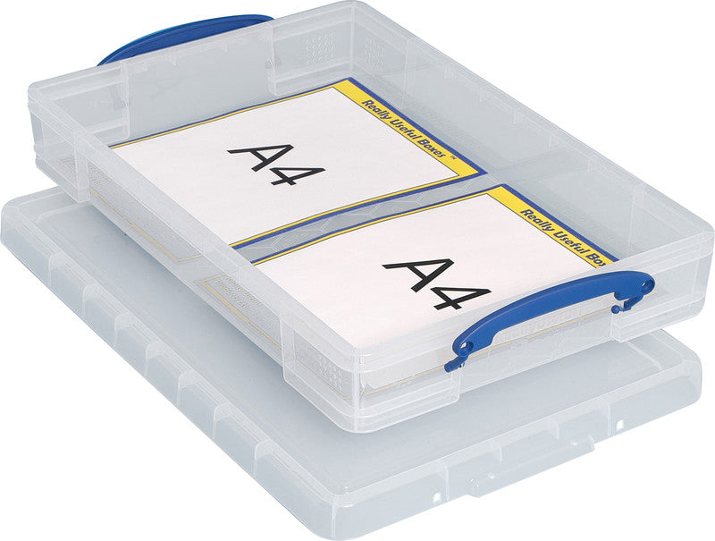 Really Useful Boxes Really Useful Box Ordnungsbox – Kunststoff, transparent, 34 × 8,5 × 52 cm