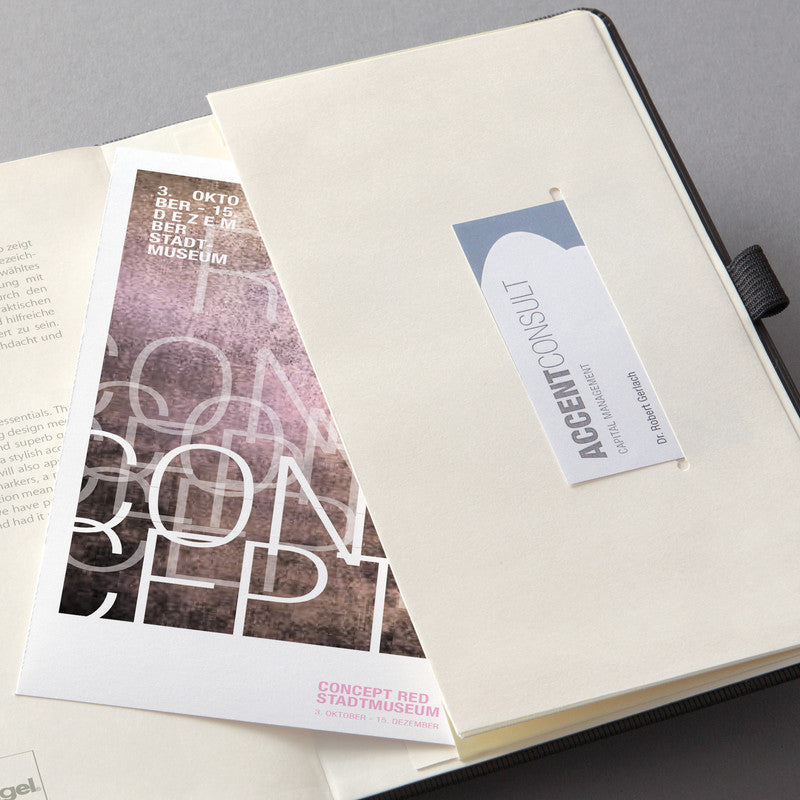Sigel Notizbuch Conceptum, 180 × 240 mm, liniert, 194 Seiten, Fadenheftung – schwarz