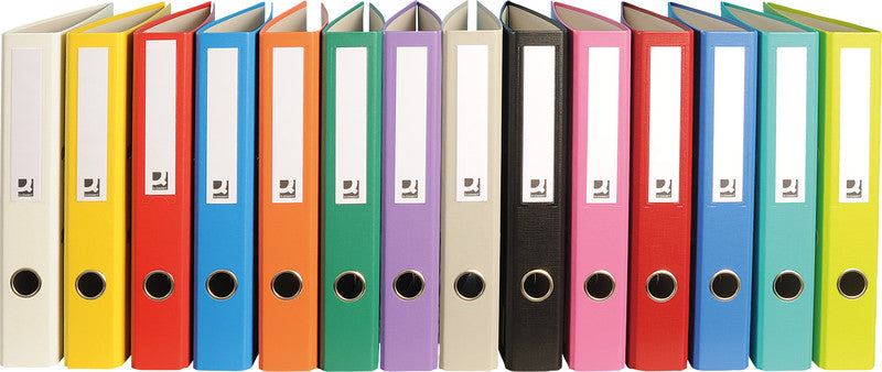 Q-connect Ordner – A4 hoch – 2-Ring Hebelmechanik, Rücken 70 mm – orange, mit Griffloch, FSC