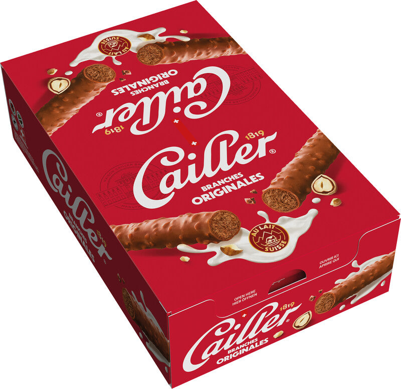 Cailler Branches Original Schokoladenriegel – Haselnuss, Milch, 44 × 46 g (2,024 kg)