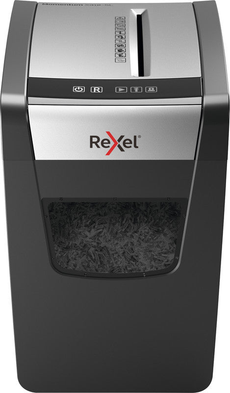 Rexel Momentum X312 Slimline – Aktenvernichter, DIN P-3, Partikelschnitt 5 × 42 mm, 12 Blatt, 23 l, A4
